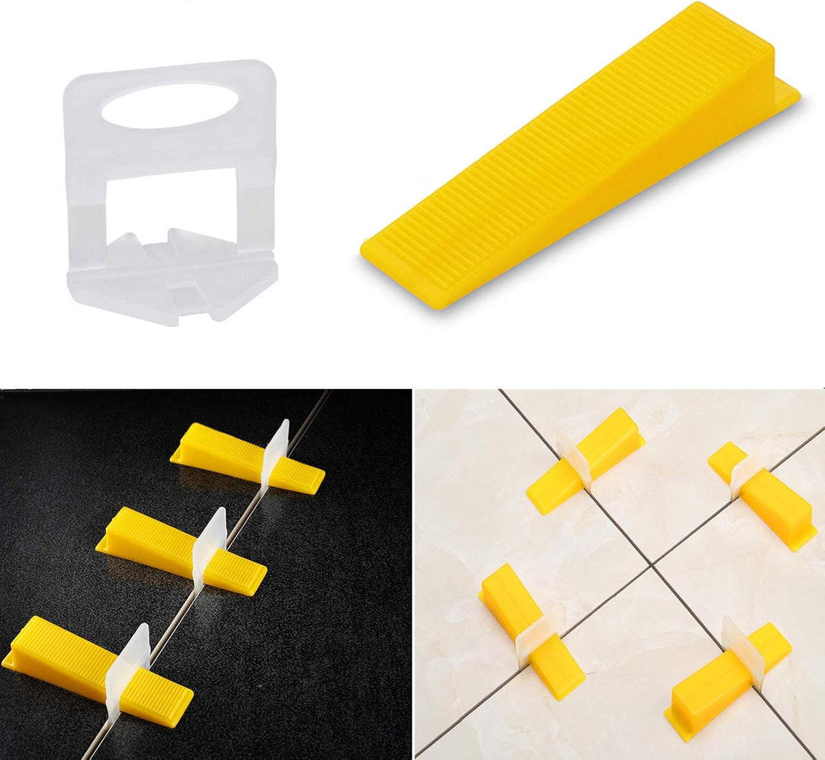 Tile spacers and levelling clips