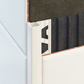 Amark All-Quad Square Edge Aluminium Tile Trim 3m - White