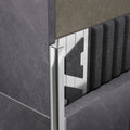 Amark Slimline Corner Edge Aluminium Tile Trim 3m - Bright Silver