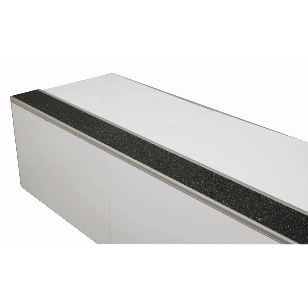 Amark All-Tread Stair Nosing Aluminium 75 x 10mm Light Grey Abrasive 3.4m