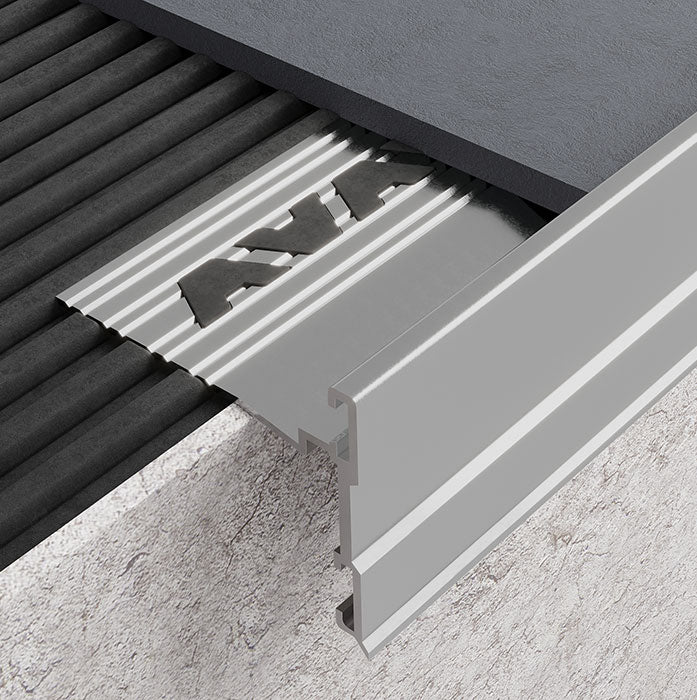Amark All-Deck Profile Aluminium Tile Trim 3m - Matt Silver