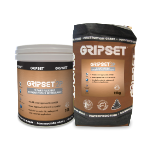 Gripset 2P waterproofing kit, 15kg bag and 10L pail