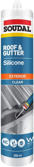 Soudal Roof & Gutter Silicone Clear 300ml