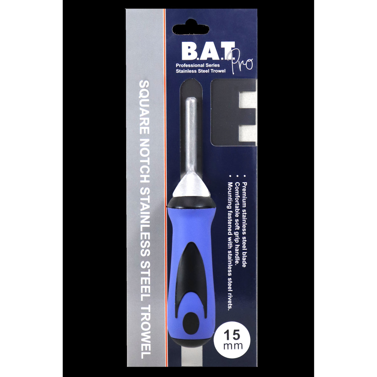 BAT Bright Steel Trowel, soft grip