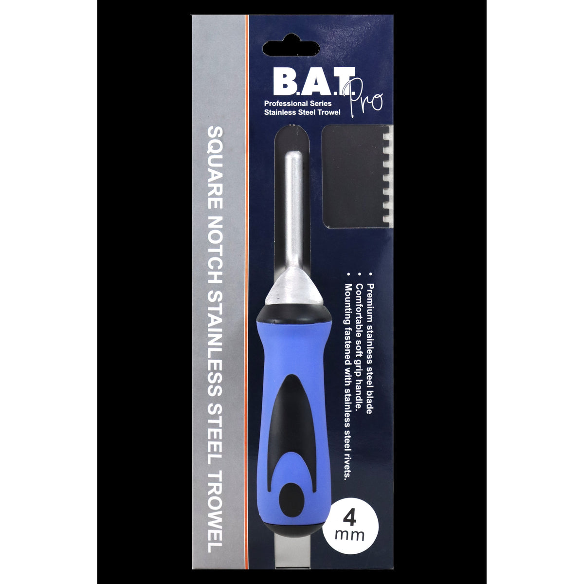 BAT Bright Steel Trowel, soft grip