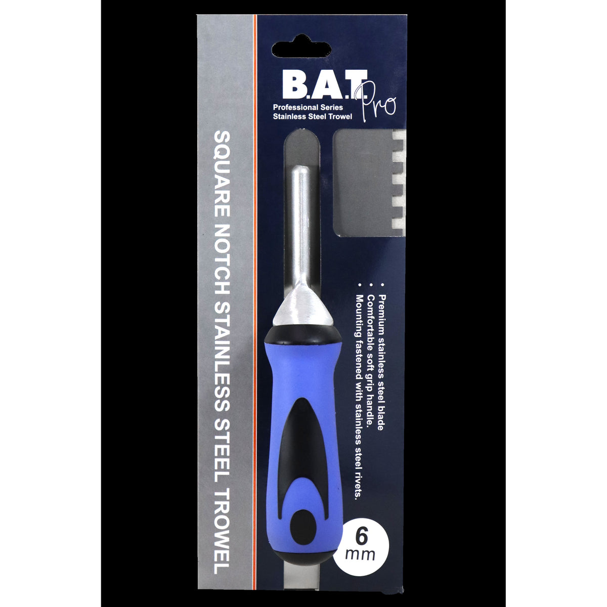 BAT Bright Steel Trowel, soft grip