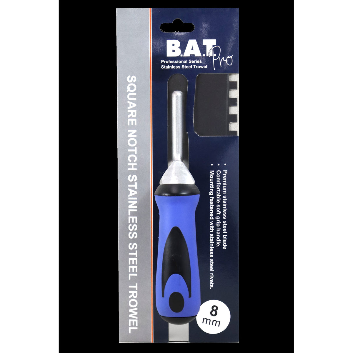 BAT Bright Steel Trowel, soft grip