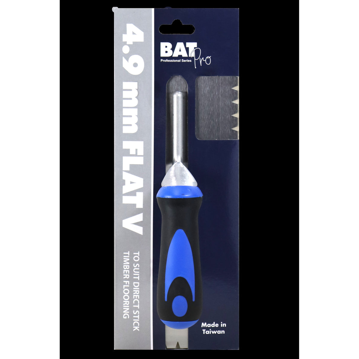 BAT V Notch Trowel, soft grip handle