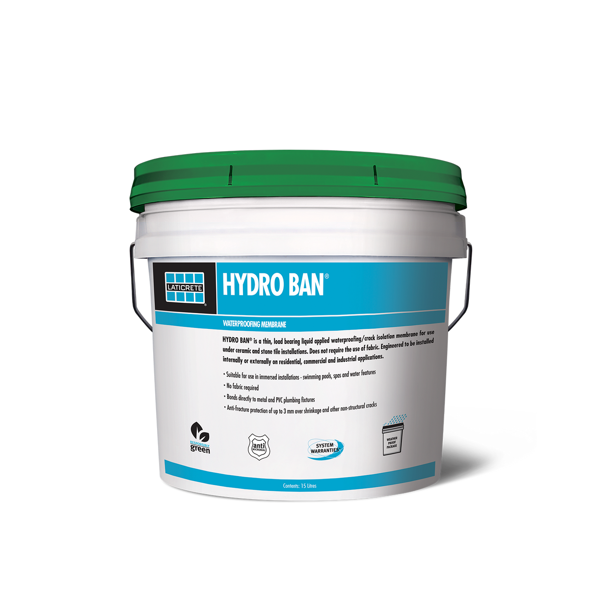 Laticrete Hydro Ban 15L waterproofing membrane pail