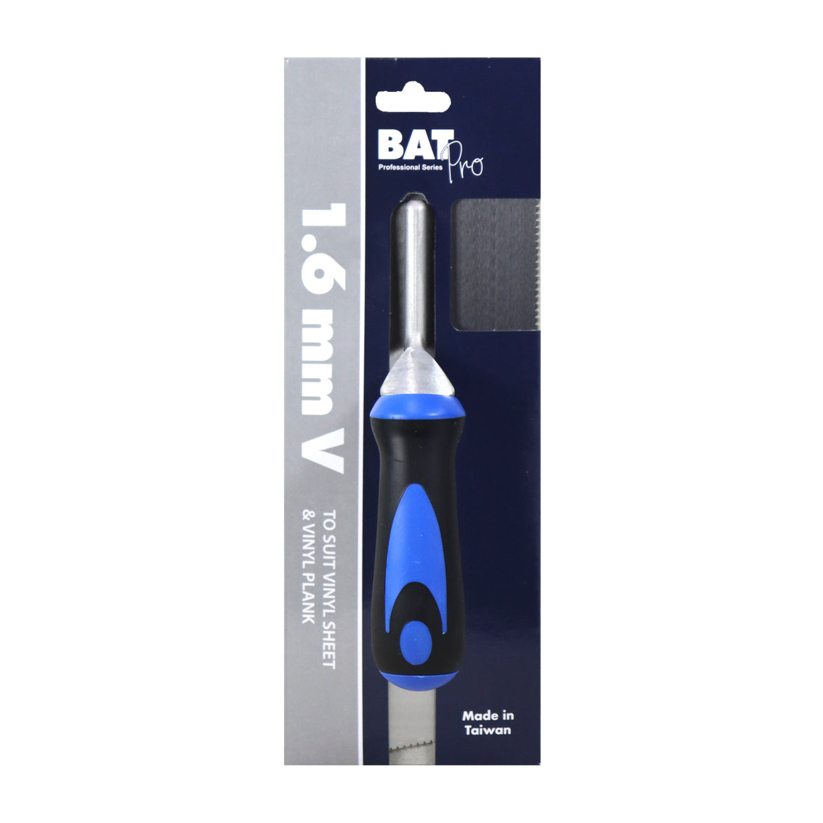 BAT V Notch Trowel, soft grip handle