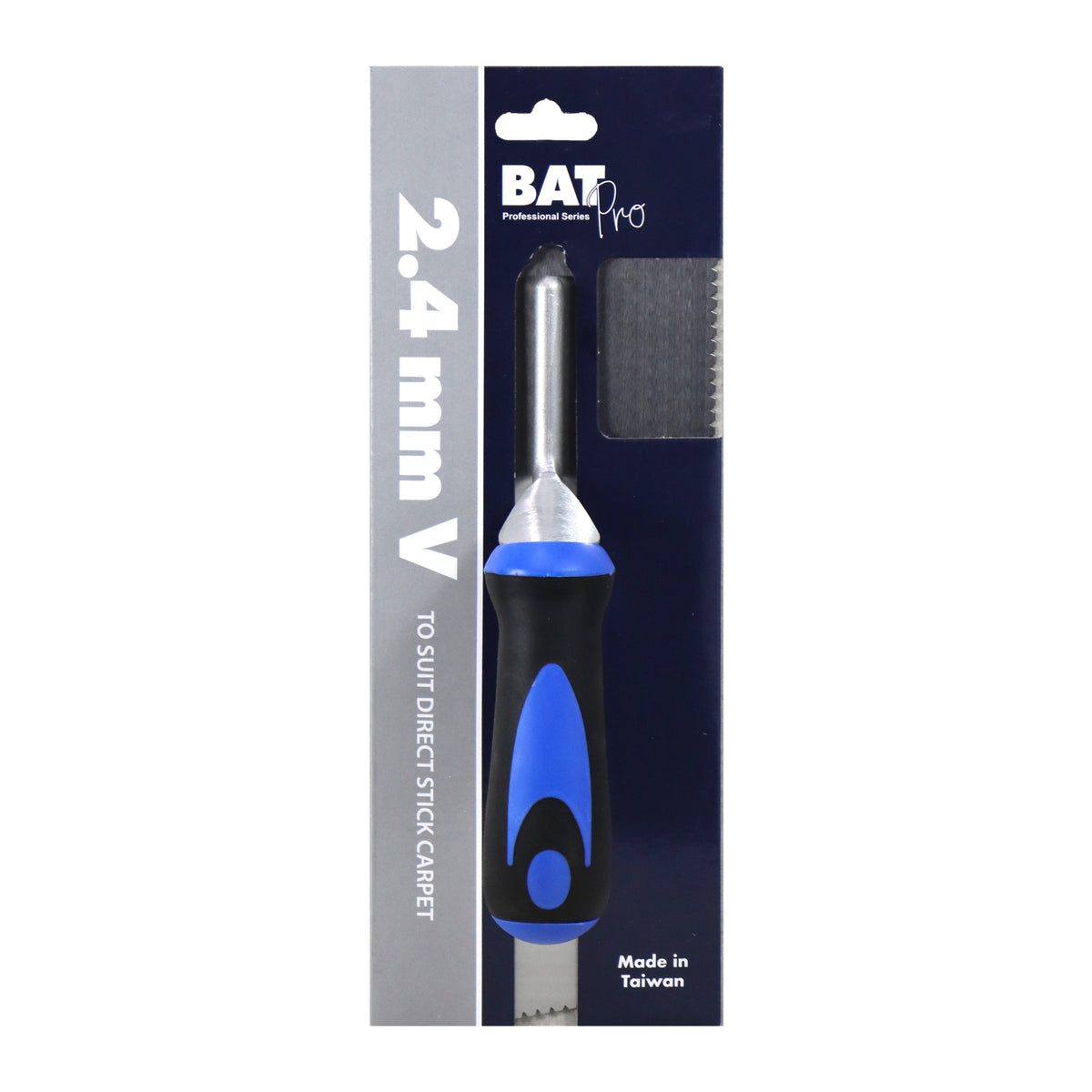 BAT V Notch Trowel, soft grip handle