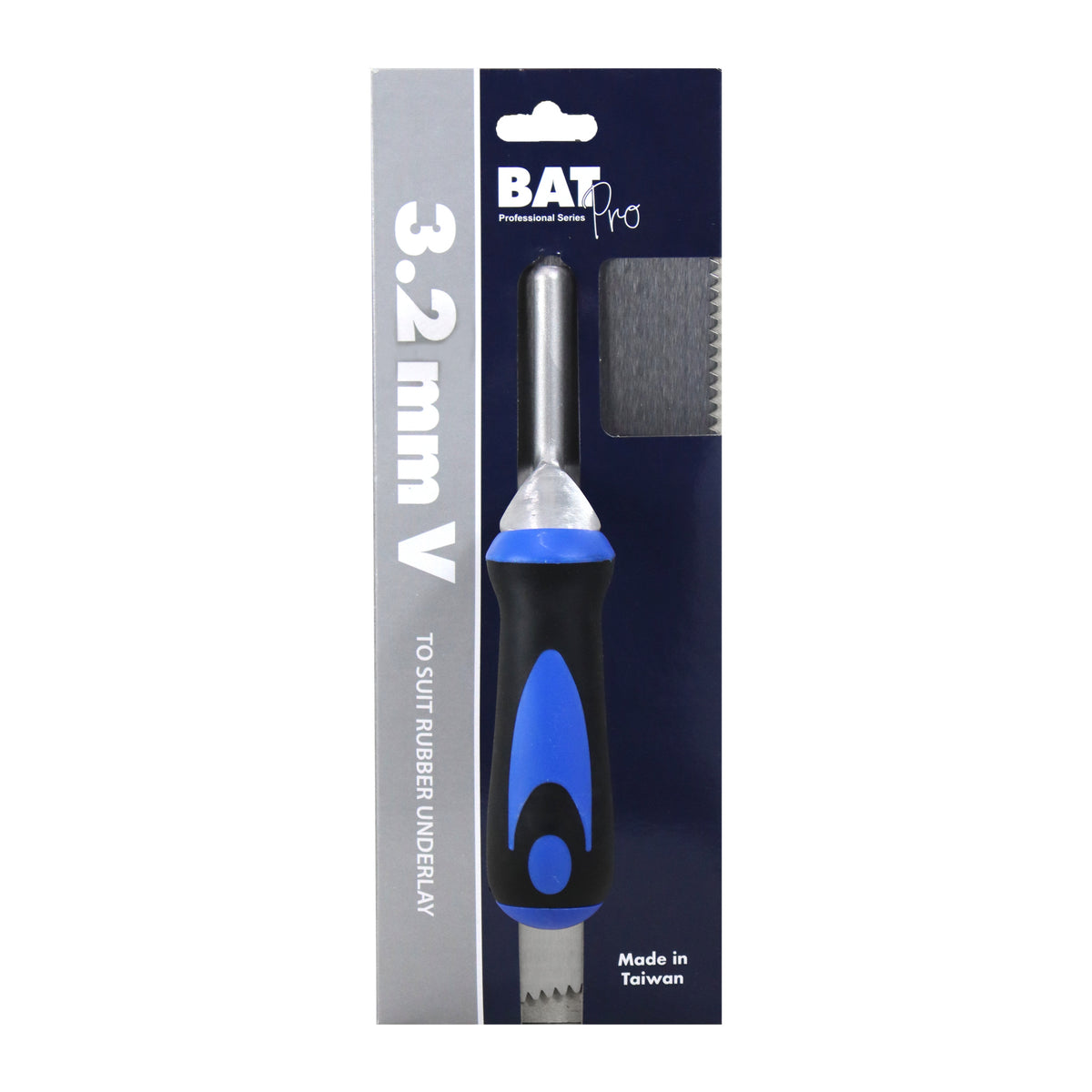 BAT V Notch Trowel, soft grip handle