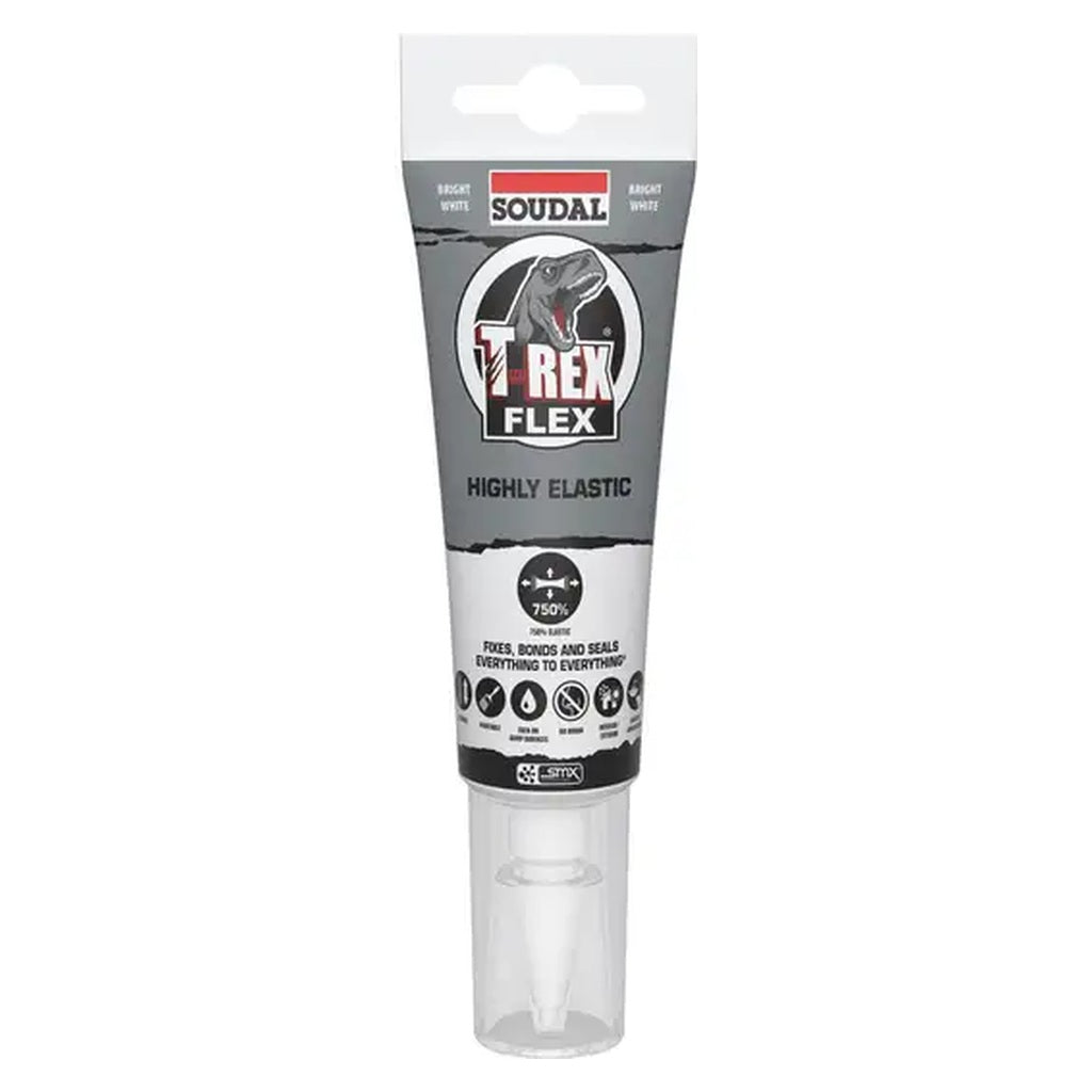 Soudal T-Rex Power Bright White 125ml adhesive sealant tube