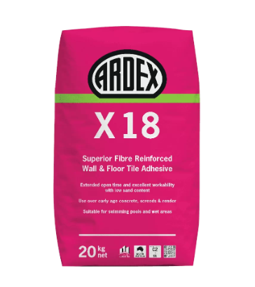 Ardex X18 20kg tile adhesive bag